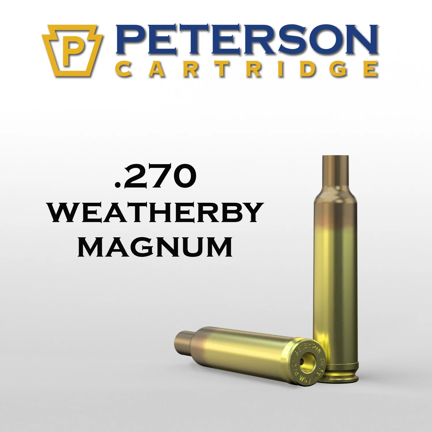 (image for) Peterson Cartridge 270 Weatherby Mag Unprimed Brass 50ct