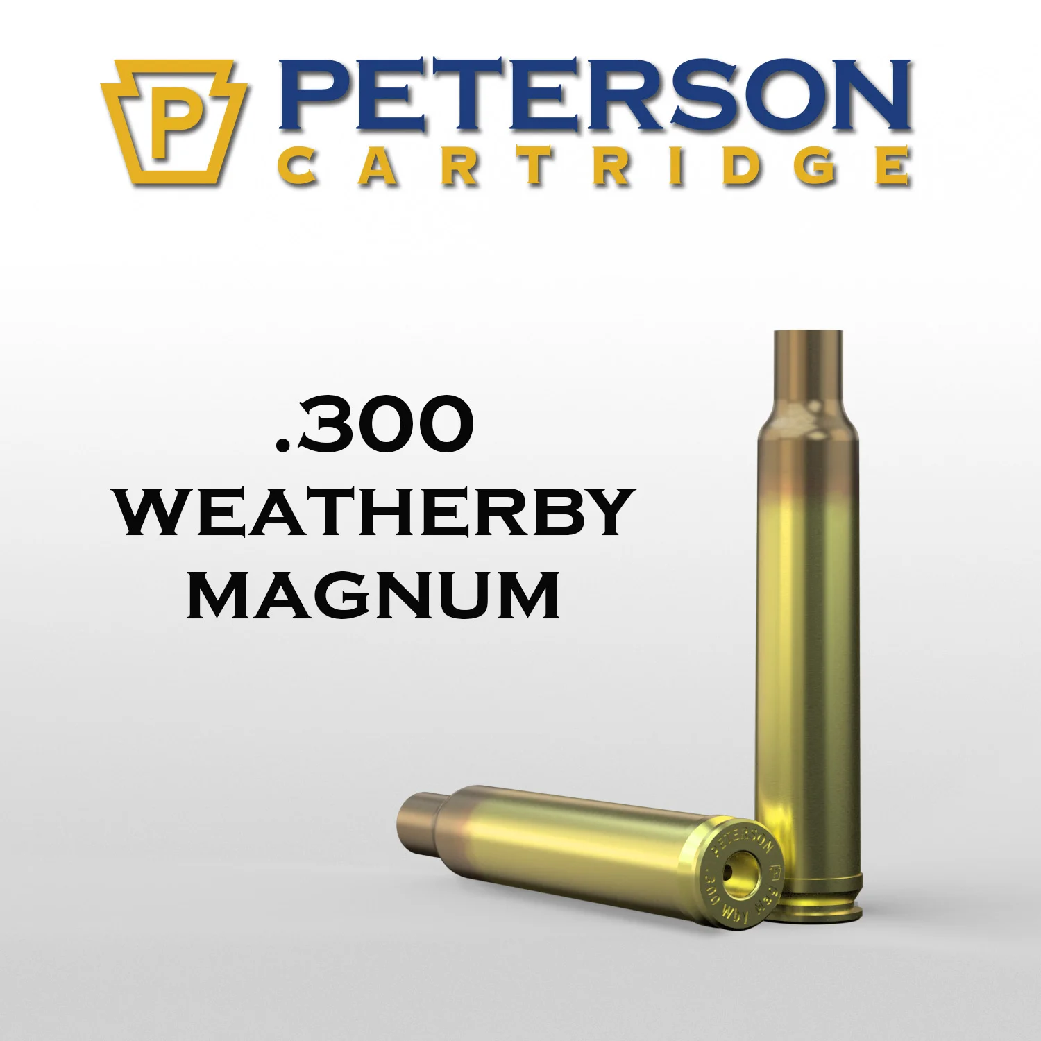 (image for) Peterson Cartridge 300 Weatherby Mag Unprimed Brass 50ct