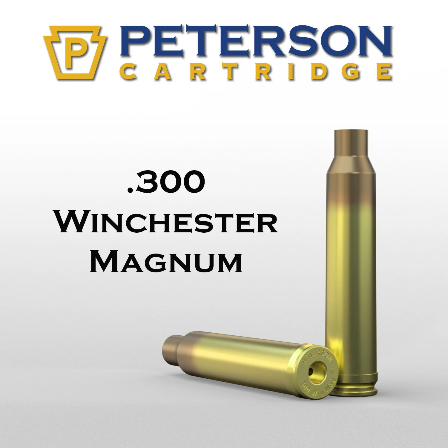 (image for) Peterson Cartridge 300 Winchester Magnum Unprimed Brass 50ct