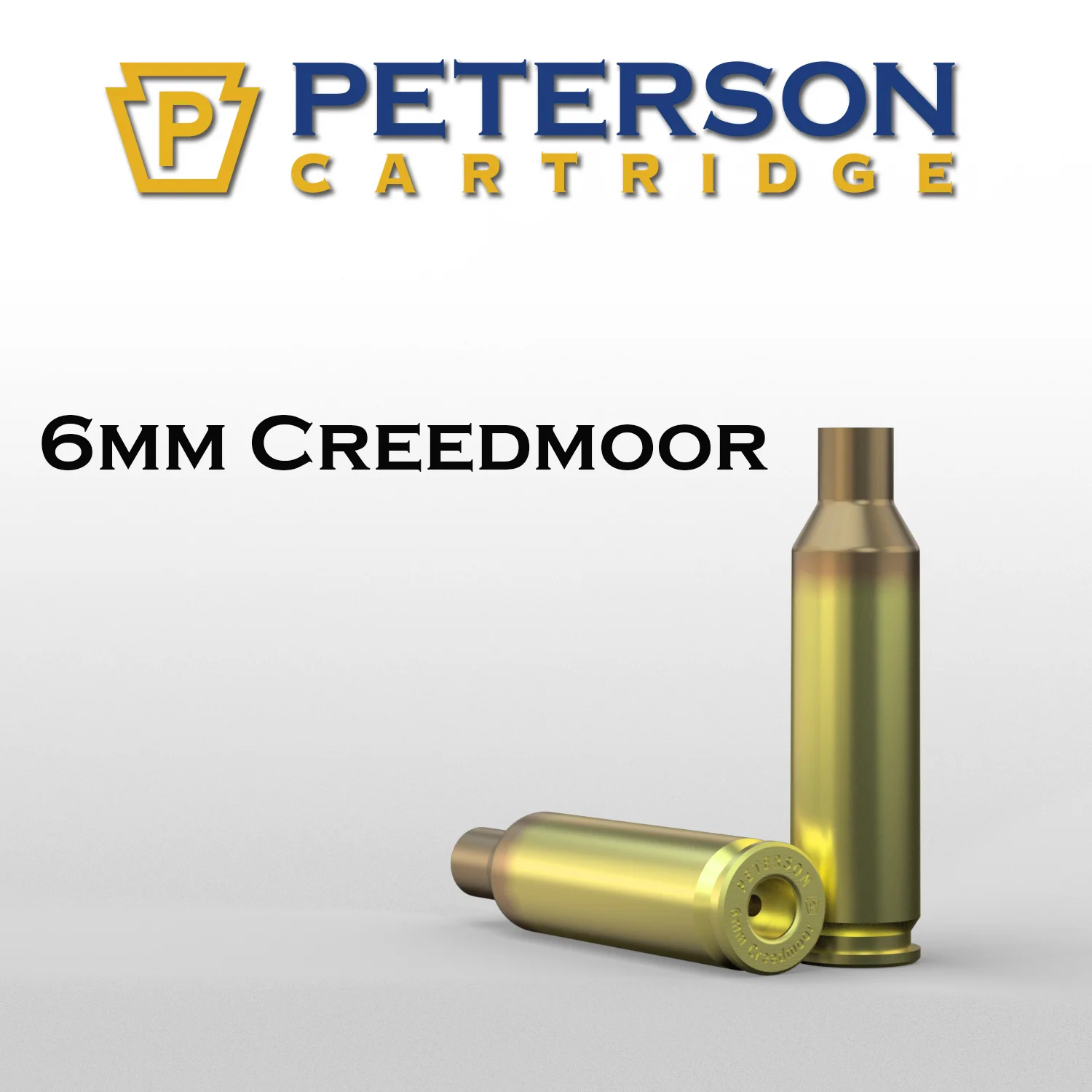 (image for) Peterson Cartridge 6mm Creedmoor Unprimed Brass 50ct