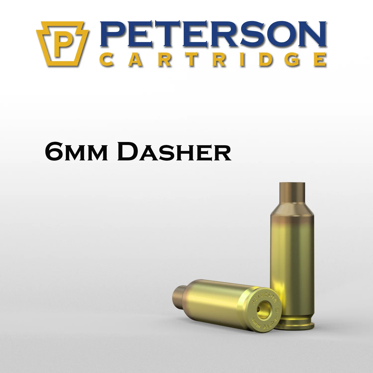 (image for) Peterson Cartridge 6mm Dasher Unprimed Brass 50ct