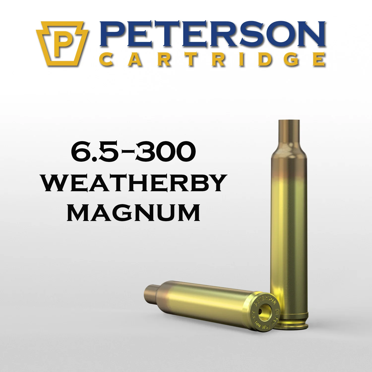 (image for) Peterson Cartridge 6.5-300 Weatherby Unprimed Brass 50ct